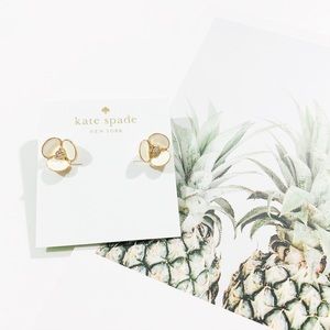 Kate Spade Flower Stud Earrings White